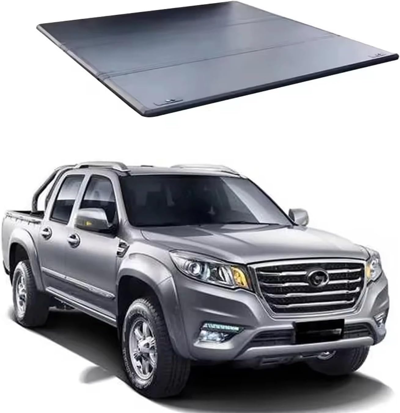 Truck Toppers Canopy Compatible with Great Wall Poer/Wingle 6 Soft Roll Up Bed Cover Folding Tonneau
