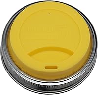 Vista 37 de Mason Jar Lifestyle - Tapas de silicona para beber con bandas de acero inoxidable a prueba de óxido (paquete de 2, gris carbón, boca regular)