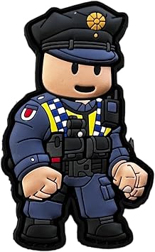 Patchlab Patrol Duty Officer Police Rubber Morale Patch, Durable & Vibrant, Hook Loop for Backpacks, Gears | EDC TBL Cops Polizei Uniform Collectors & Enthusiasts, 3"