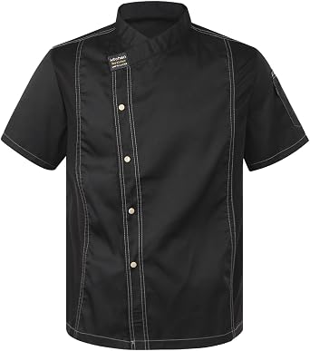 Chef Jacket Short Sleeve/Long Sleeve Chef Coat Hotel Kitchen Restaurant Work Uniform Shirt for Men Women