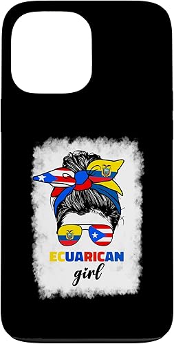 Funda para iPhone 13 Pro Max, mitad ecuatoriana y puertorriqueña Rico Ecuador Flag Girl Mix