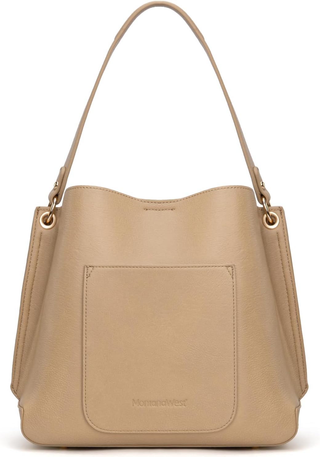 Montana West Medium Hobo Purse for Women Bucket Shoulder Bag with Crossbody Strap - Image 4