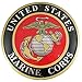 Tags America United States Marines Emblem Metal Sign - US Marine Corps USMC Logo, 12 Inch Round Wall Decor
