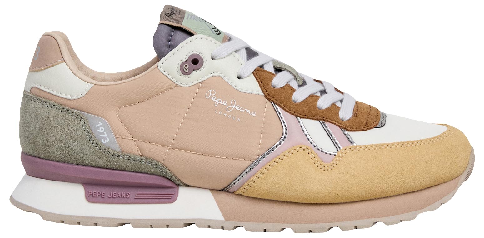 Pepe Jeans Women's Beige Trainers Brit Back