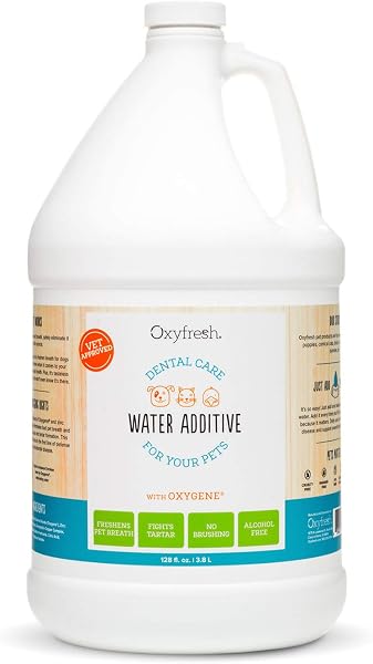 Oxyfresh Premium Pet Dental Care Solution Pet Water Additive: Best Way to Eliminate Bad Dog Breath and Cat Bad Breath -