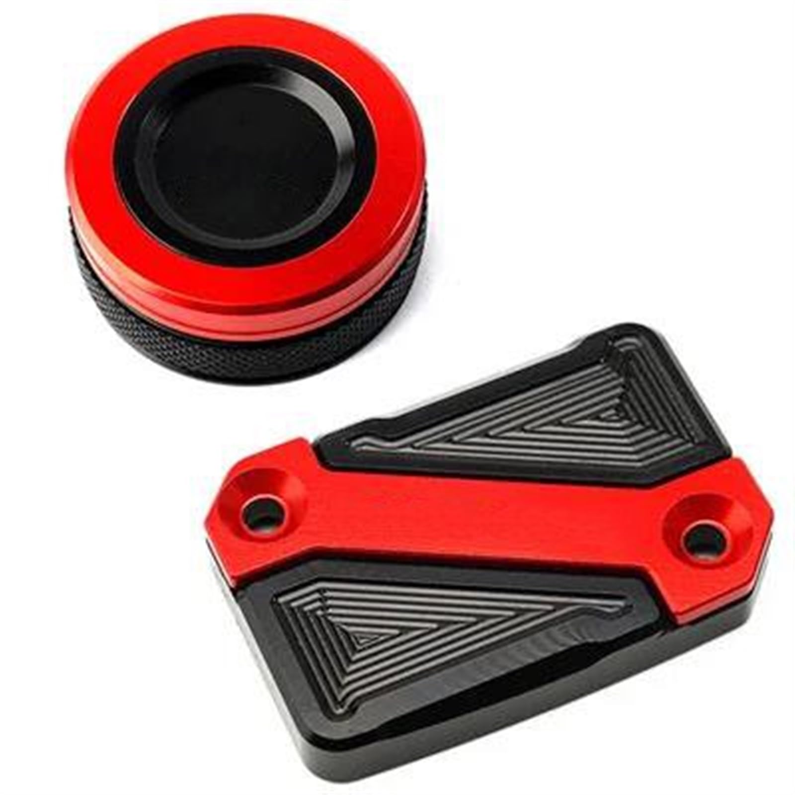 Copertura del Serbatoio del Liquido dei Freni Anteriore E Posteriore del Motociclo Il Tappo del Serbatoio Dell'olio Motore per MT125 2008-2020 (Color : Front-Rear cap Black)