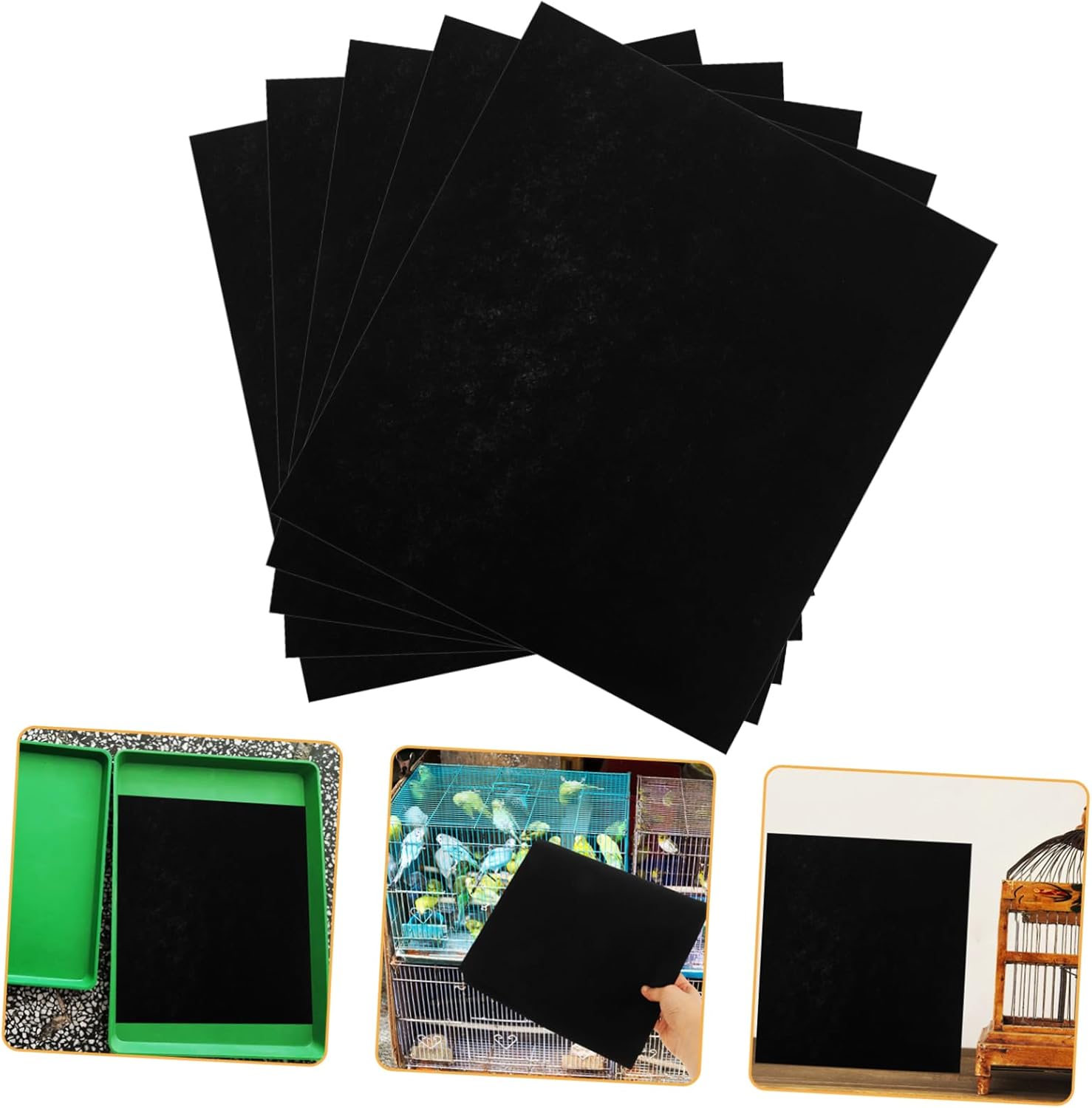 Totority 30pcs Disposable Bird Cage Liner Cushion Absorbent Liners for Parrot Cages Cuttable Convenient for Easy Cleaning and Bird Health