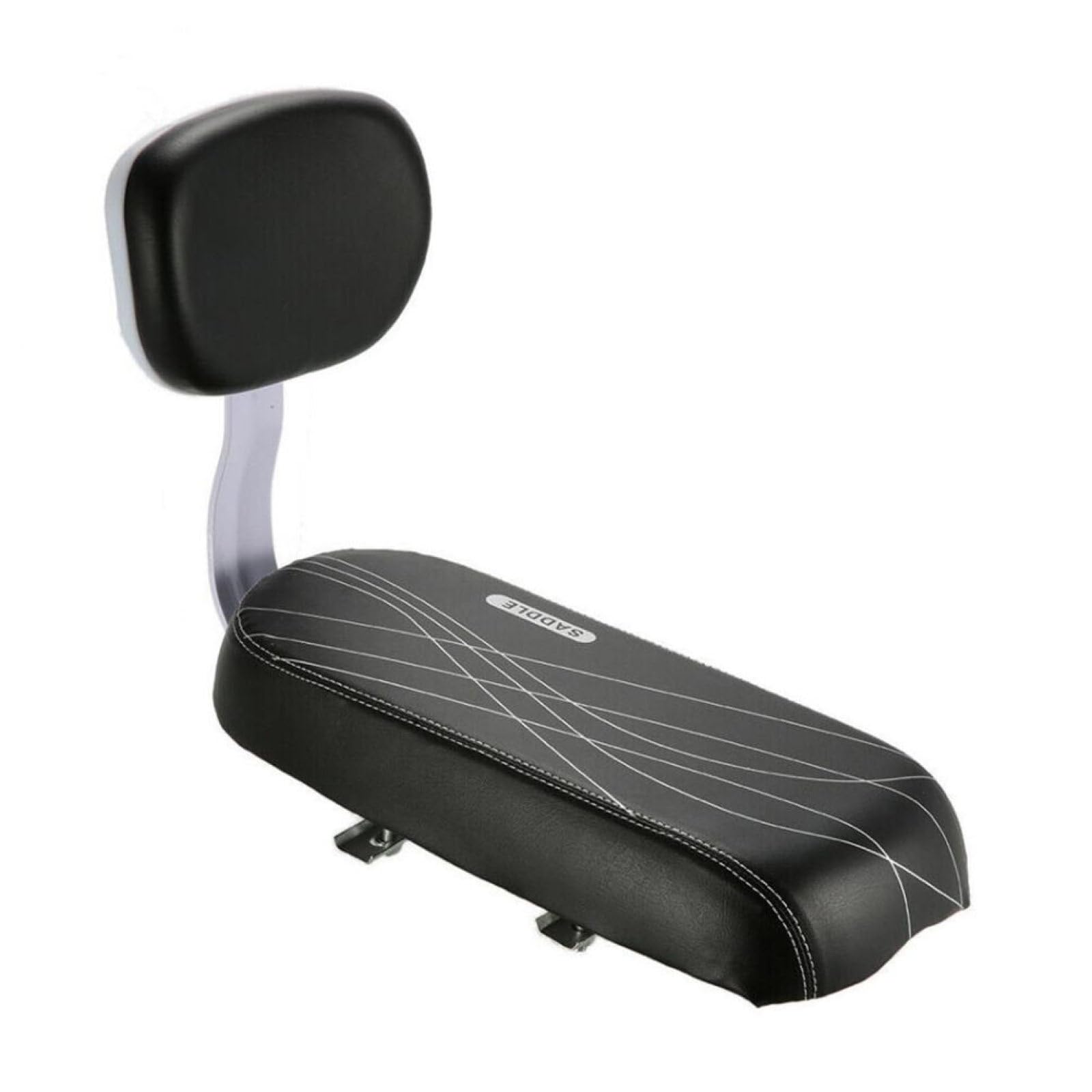 Happyyami Cuscino Posteriore per Trasporto Passeggero Schienale Morbido e Confortevole in Cuoio Nero per Bicicletta su Bici Pieghevoli e Stradali