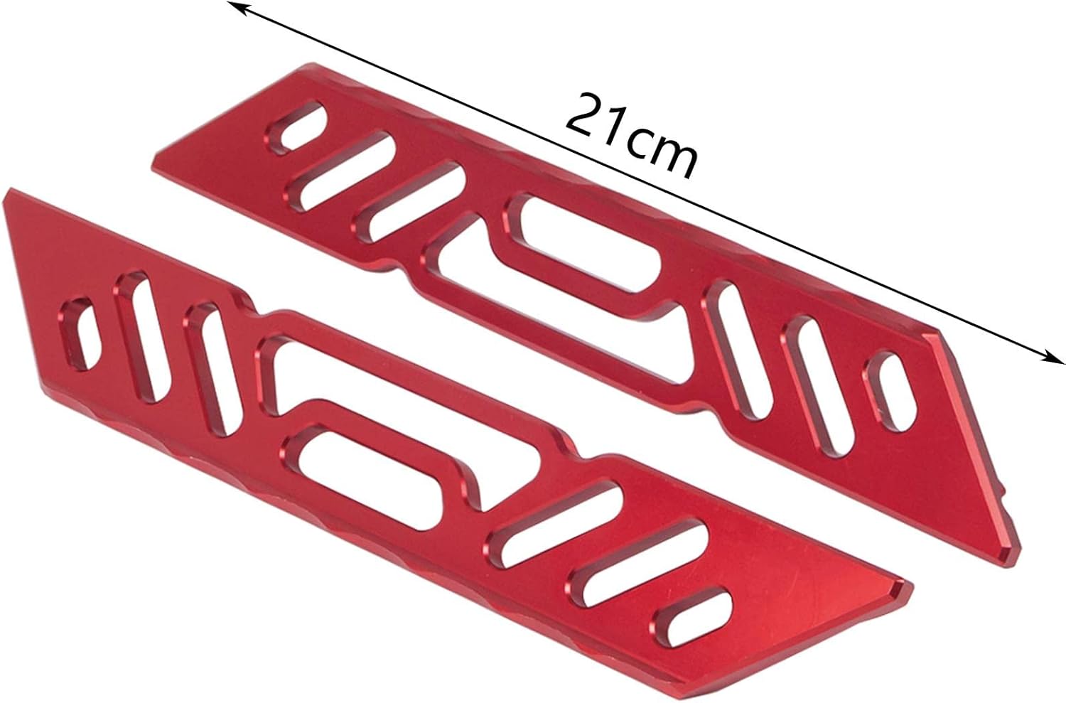 Side Skid Plate Accessories, Red Aluminum Alloy, 1/5 Scale