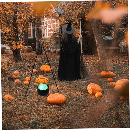 Décoration pour Halloween trépied et lumière verte pour animer vos soirées
