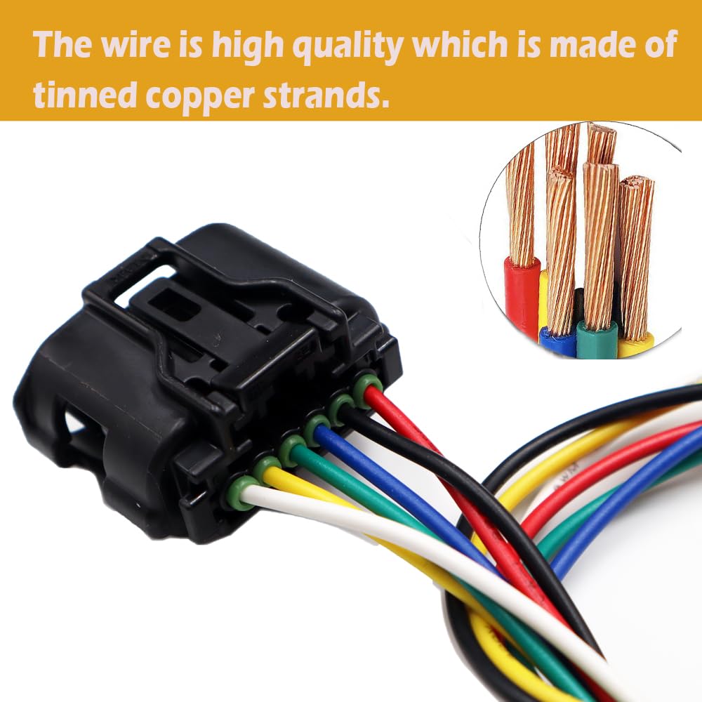 LIZAPUS 6-Pin A/C Compressor Connector Compatible with Toyota Prius 2010-2013 88370-47030 Wiring Harness