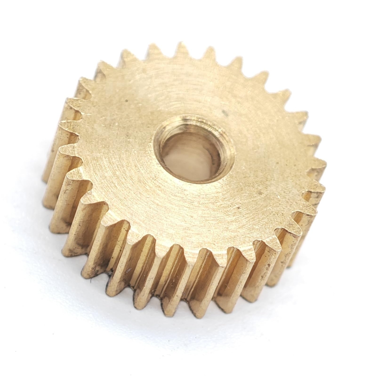GTPBAO Pignon cylindrique en cuivre 0,6M 130T, module 0,6, diamètre 79,2 mm, épaisseur 5 mm, roue dentée droite plate arbre matériel(20mm bore)