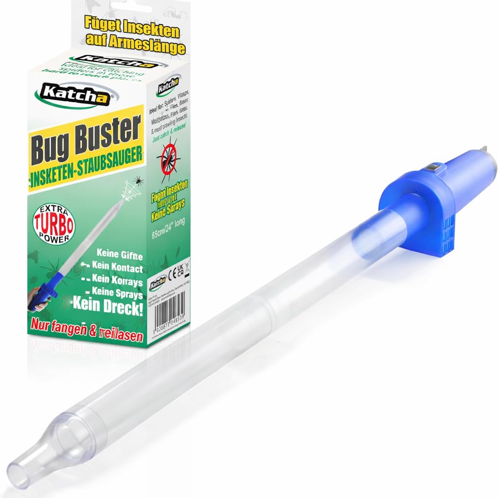 Katcha® Bug Buster Spider Vacuum Blue! - Vac's/ up live bugs!! remove spiders from Easily without your home touching them! - UK's Number 1 Spider Catcher Vacuum