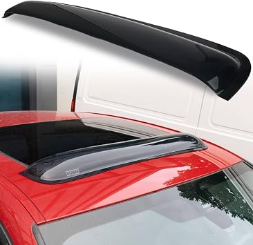 AUTOXBERT 36.2/920mm Universal Sunroof Wind Deflector Visor Adhesive Tape Sun Shade Rain Guard Dark Smoke Tint