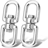 Vista 8 de AMYSPORTS Anillo de ojo giratorio de acero inoxidable pesado Conector de ojo giratorio de doble extremo ojo giratorio marino SUS316 Loop Dia 0.236