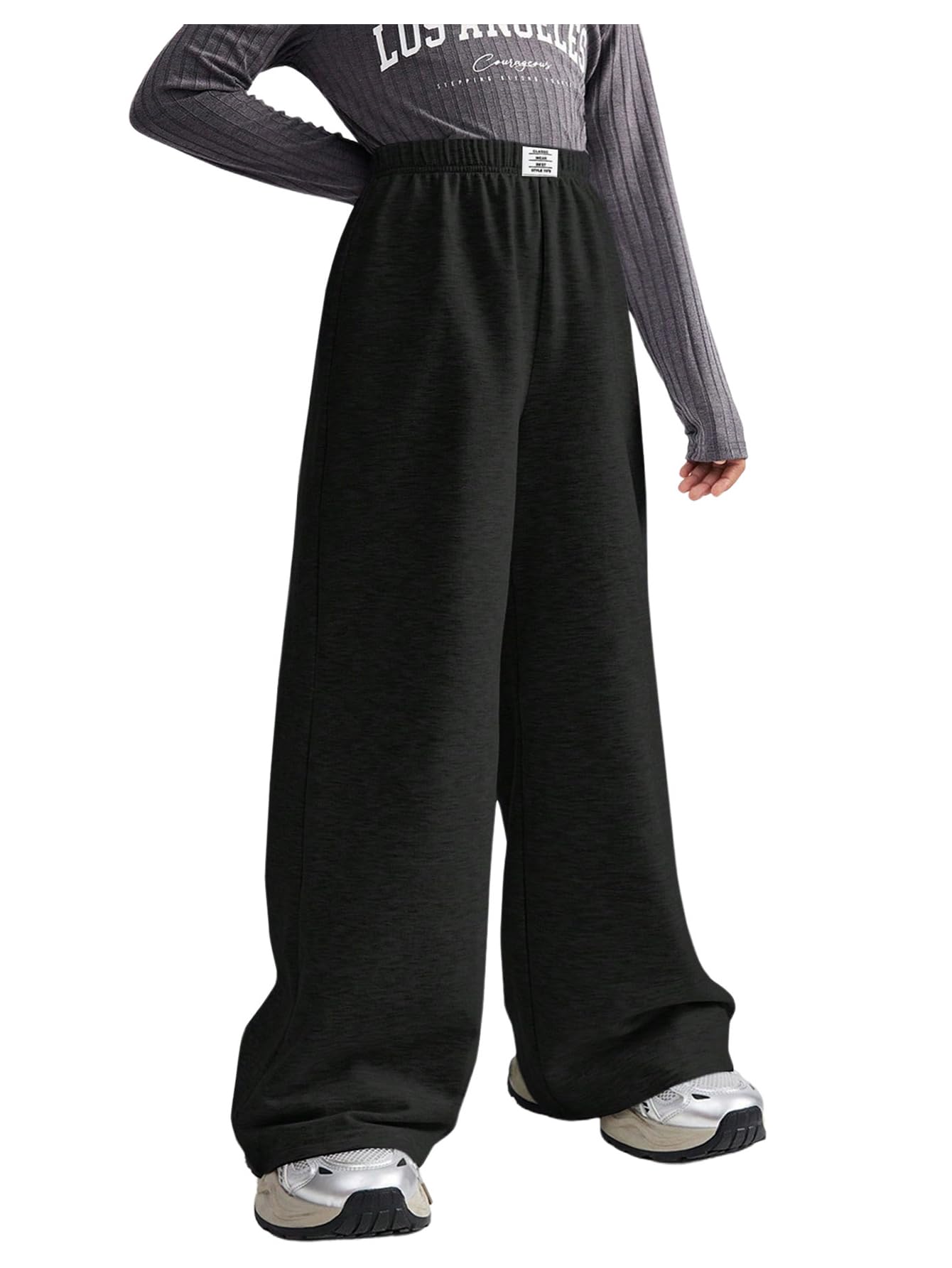 SOLY HUX Girl's Wide Leg Sweatpants Loose Baggy Pants with Pockets