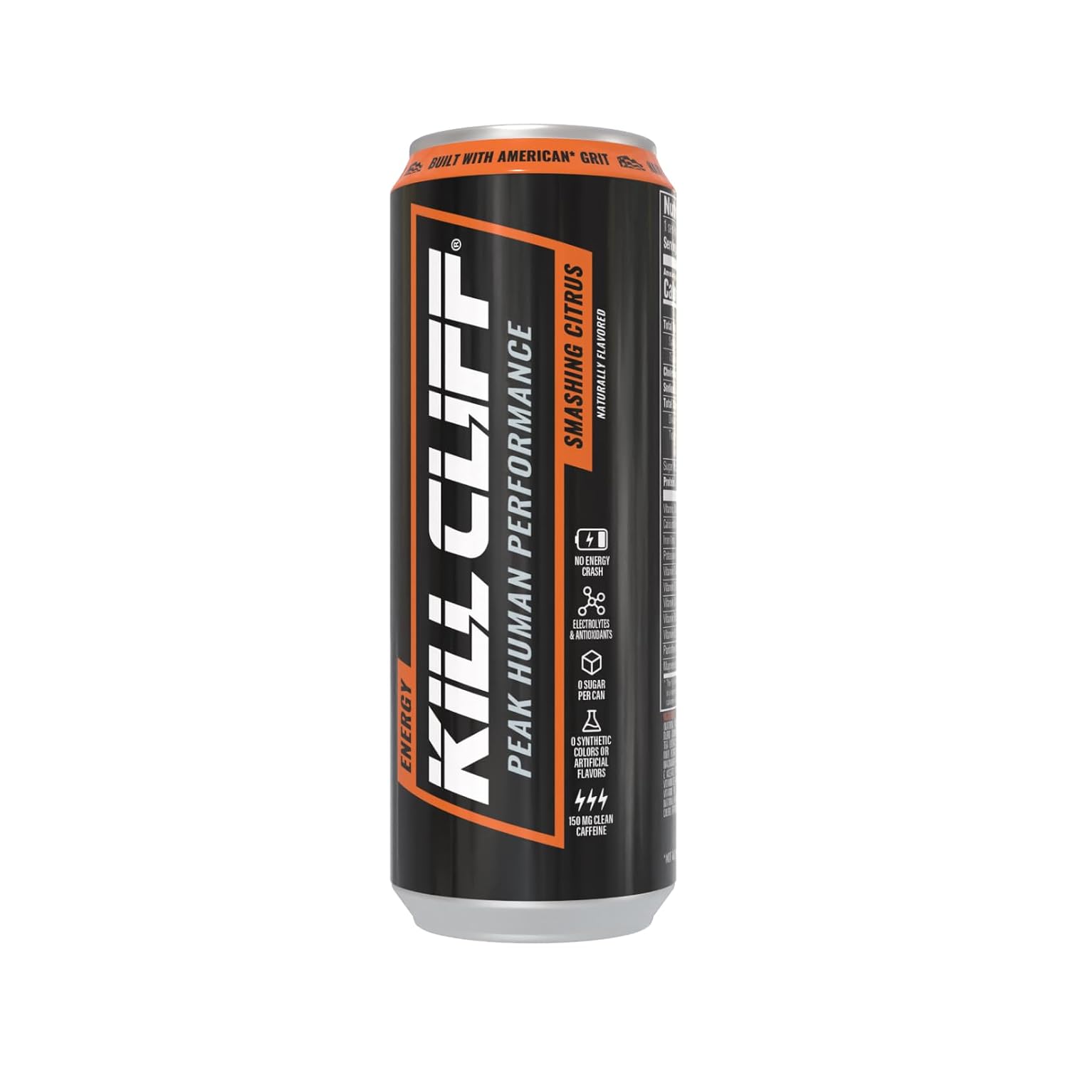 Kill Cliff Energy Drink, Smashing Citrus | Sugar-Free, Keto- Friendly, Gluten Free | Clean Energy, Natural Caffeine, Electrolytes, & B Vitamins| Pre or Post- Workout Boost | 12 Fl Oz, 12 Pack
