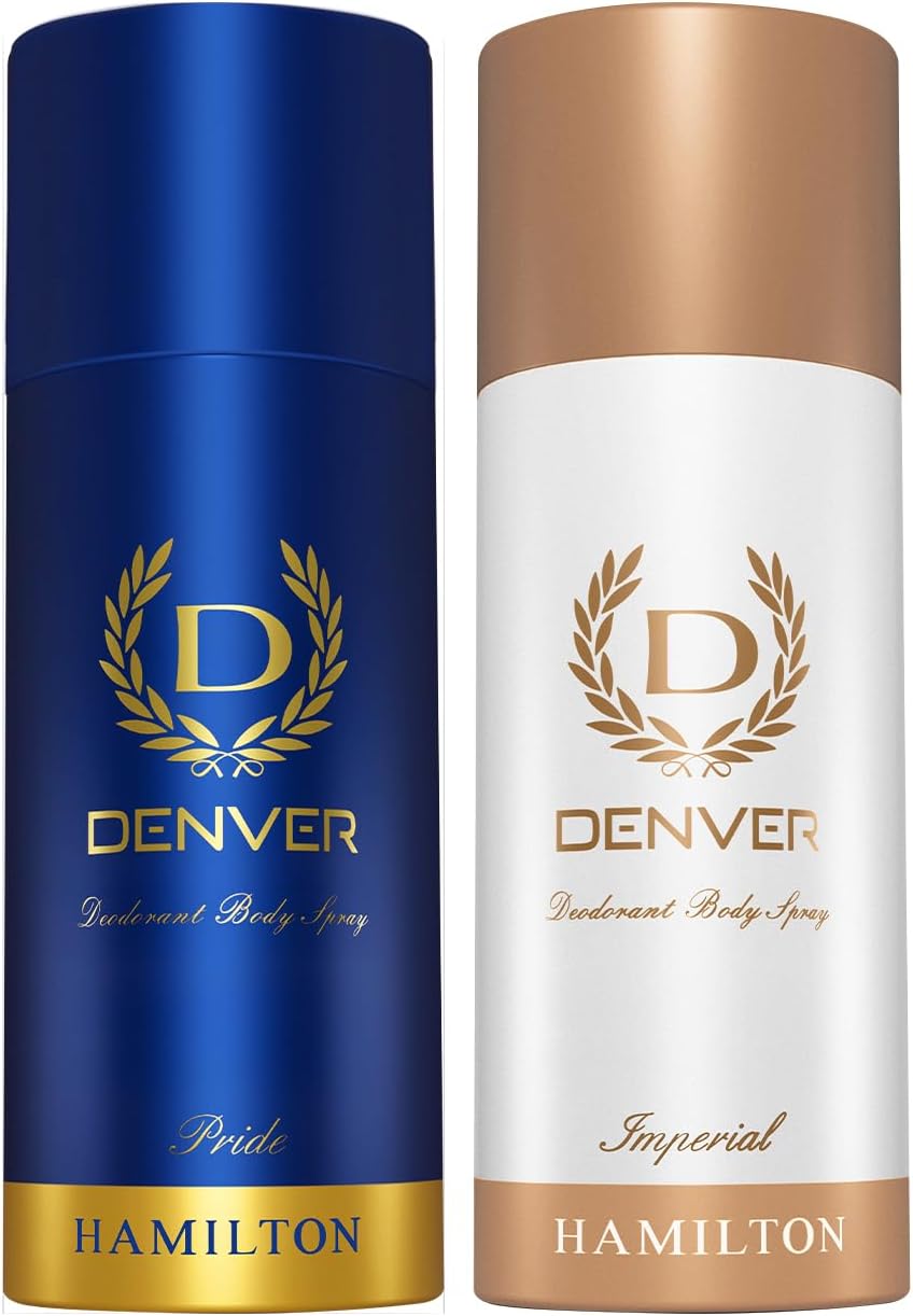 DENVER Pride & Imerpial Deodorant For Men- 150ML Each, Pack of 2| Long Lasting Deodorant Body Spray For Men