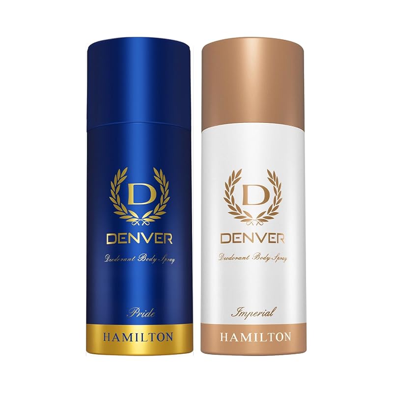 Desodorante corporal em spray Denver Pride e Imperial, 2 fragrâncias, Pacote com 2