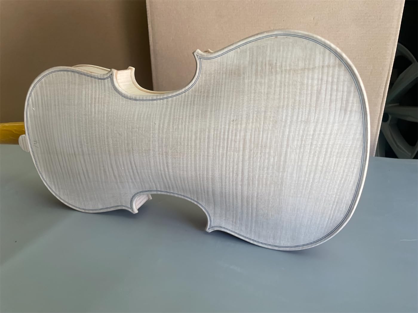 Generic 4/4 Professional White Violin, Flame Maple Back, Spruce Top, Handmade, Unfinished, Luthier Quality