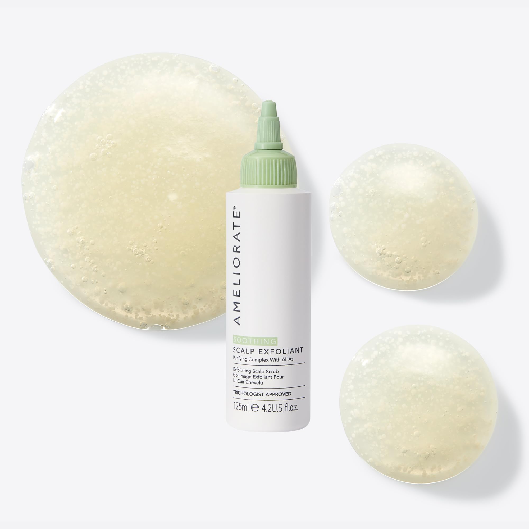 AMELIORATE Soothing Scalp Exfoliant 125ml | Gentle Scrub for Dry, Flaky, Itchy Scalp Relief | Removes Buildup & Hydrates with Lactic Acid | Trichologist & Dermatologist Approved