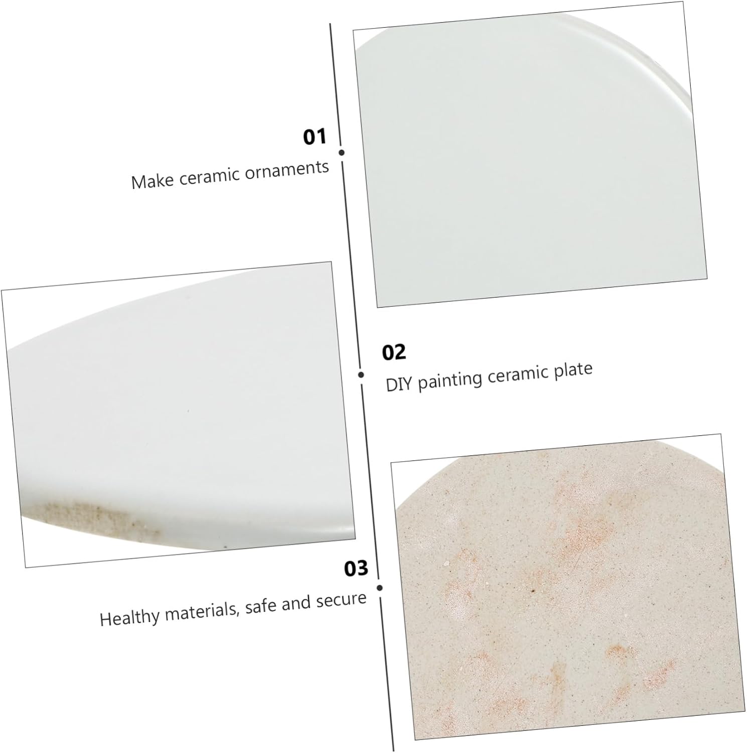 Ceramic Plate for DIY Painting Blank White Art Board