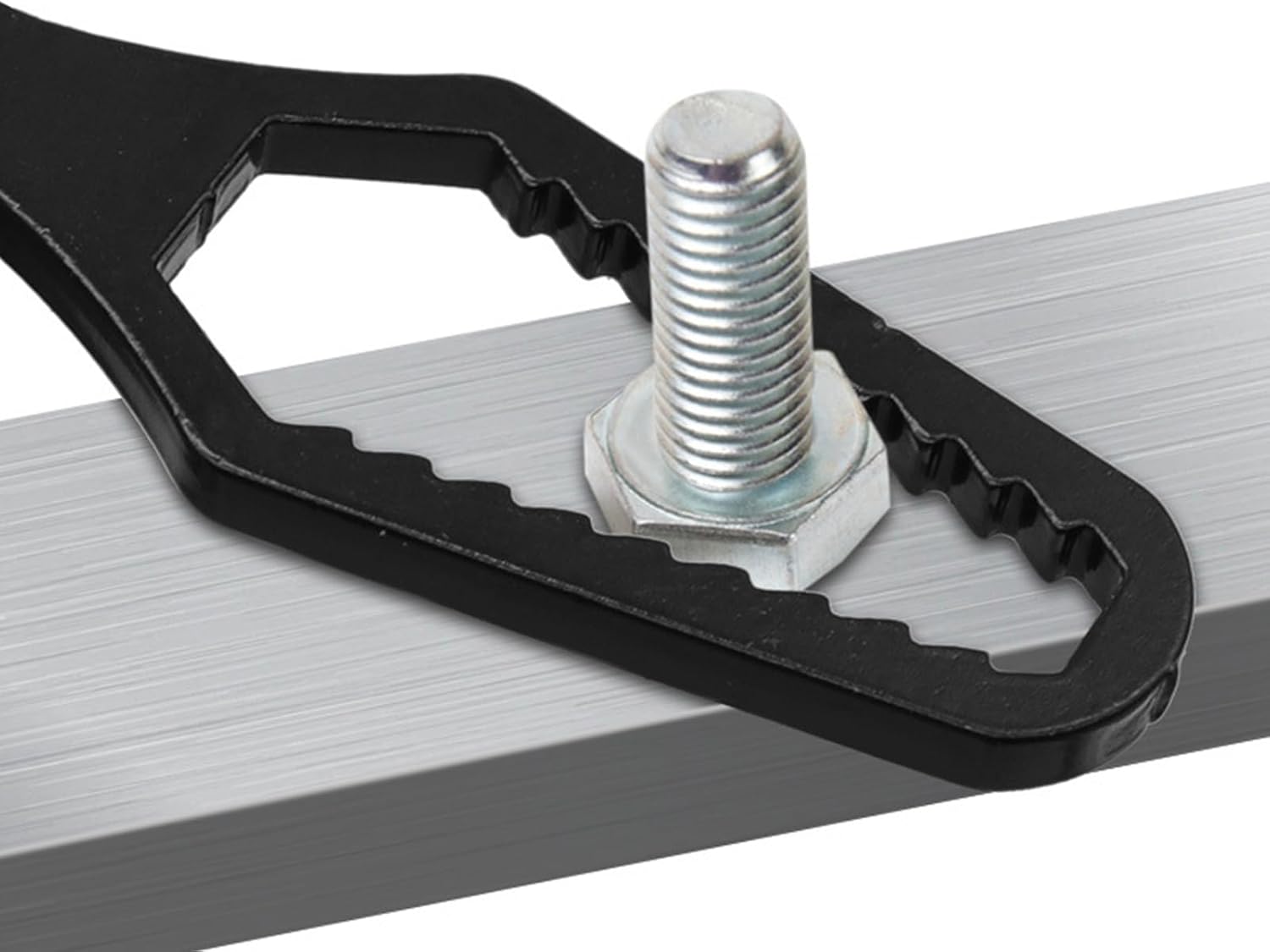 Torx Wrench Double-Ended Self-Tightening Adjustable Wrench Tool Multifunction Torx Wrench for 6-25mm/3-17mm Nut Torx Wrench, S Type Black