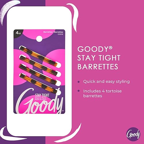 Vista 3 de Hebillas clásicas de metal para el cabello por Goody, paquete de de 1 Carey