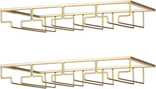 Miniatura 9 de Estante para Copas de Vino - Soporte para Copas de Vino debajo del Gabinete, Organizador de Metal para Copas de Vino y Vasos, Colgador para Negro