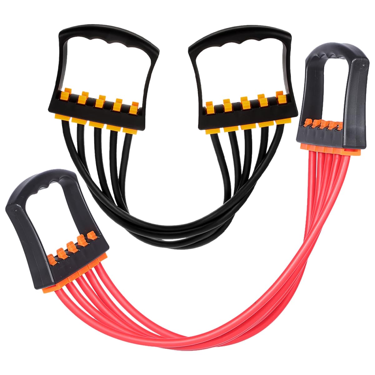 Bande Elastiche di Resistenza 2 Pezzi Tpe per Allenamento Muscolare | Attrezzo per Glutei, Bande Resistenza Fitness per Bicipiti e Tricipiti a Casa, Struttura Stabile