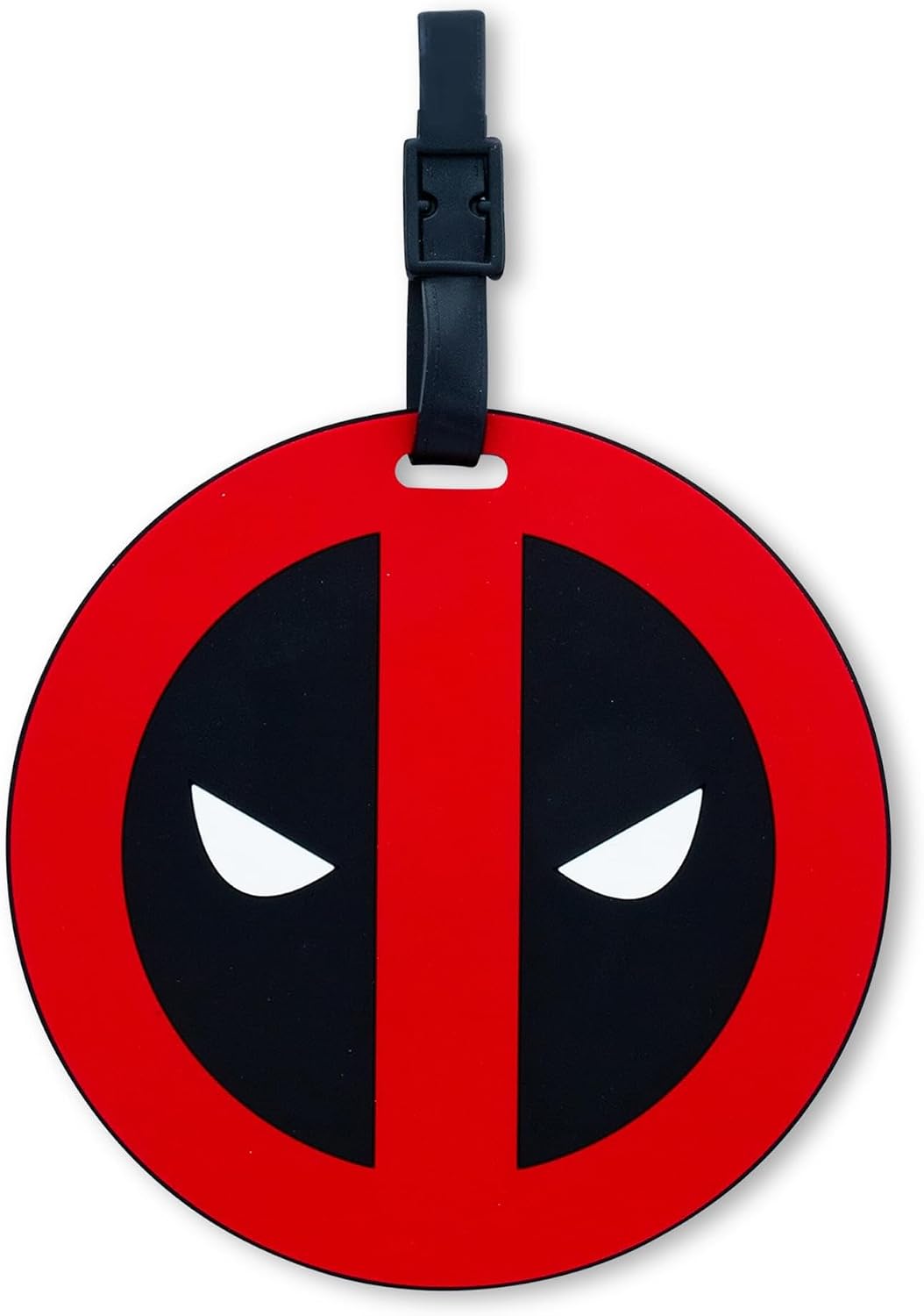 Silver Buffalo Marvel's Deadpool Logo Suitcase ID Luggage Tag and Suitcase Label