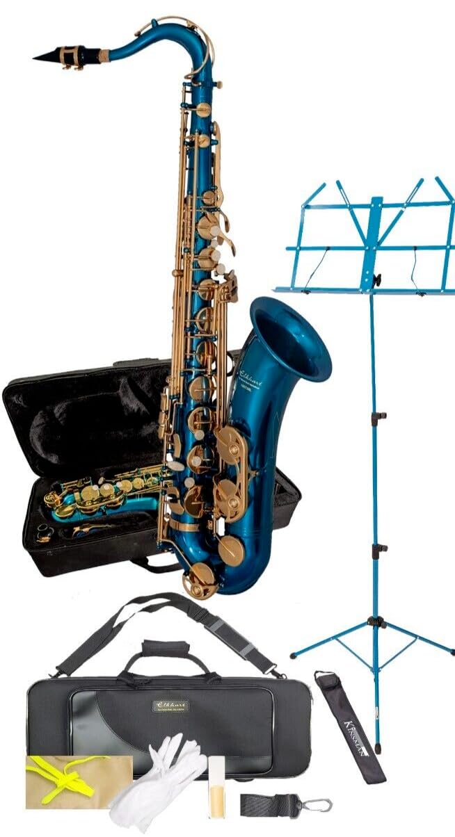 Elkhart Vincent Bach Deluxe Tenor Saxophone Pack Includes Elkhart Saxophone, Case, Music Stand with Bag, Microfibre Cloth, Straps & Gloves