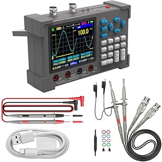 3em1 osciloscópio multímetro gerador de sinal máquina 3.2 polegadas ips display medidor de osciloscópio portátil osciloscópio 120 largura de banda 250 msa/s taxa de amostragem oscilômetro de