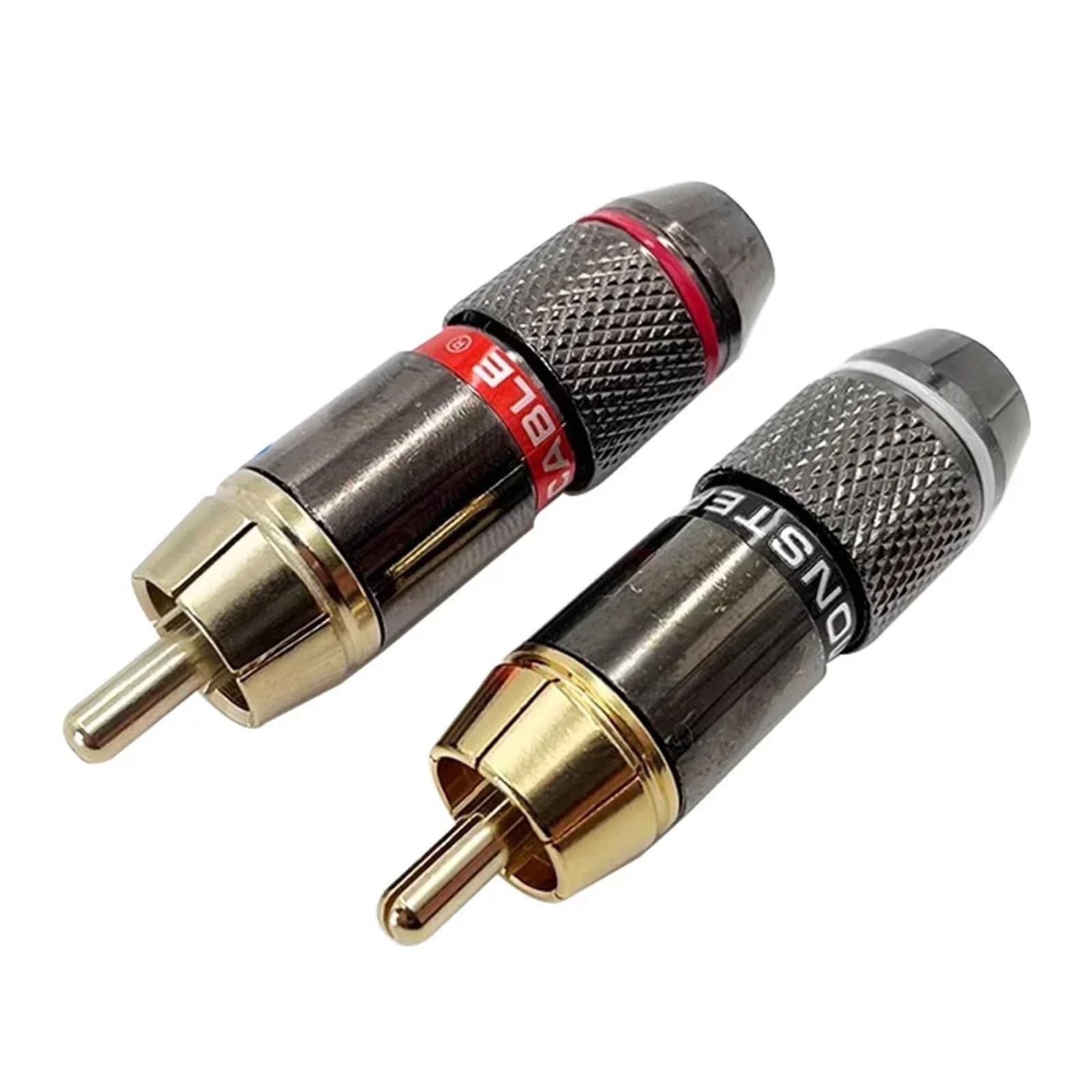 2/4/8 connecteurs RCA musicaux plaqués or 24 carats pour câble de haut-parleur audio vidéo HiFi (4 pièces)