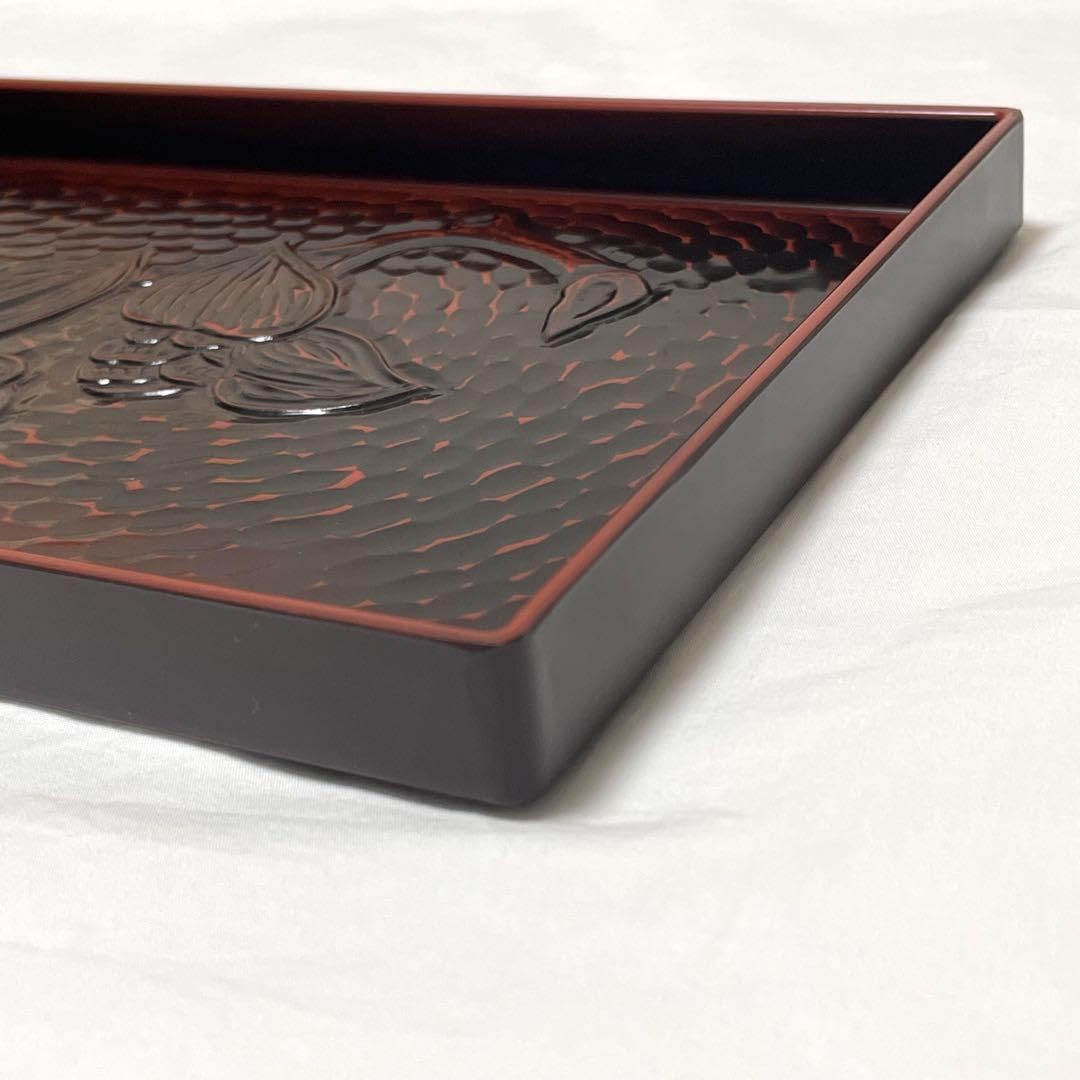 Amazon.co.jp: 鎌倉彫風 お盆 トレー トレイ 角盆 盆 キッチン 用品