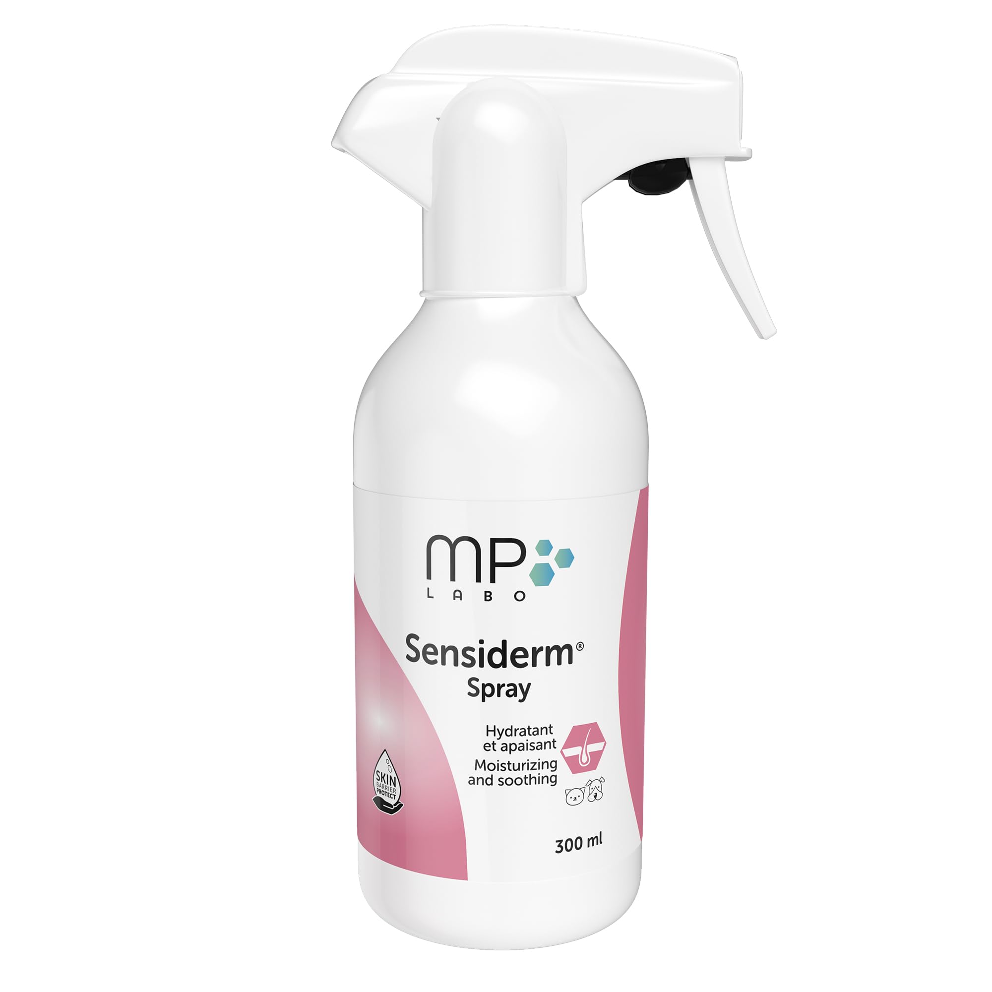 MP Labo Sensiderm® Spray 300 ML - Hydratant et apaisant - Technologie Skin Barrier Protect™ - Chien et Chat