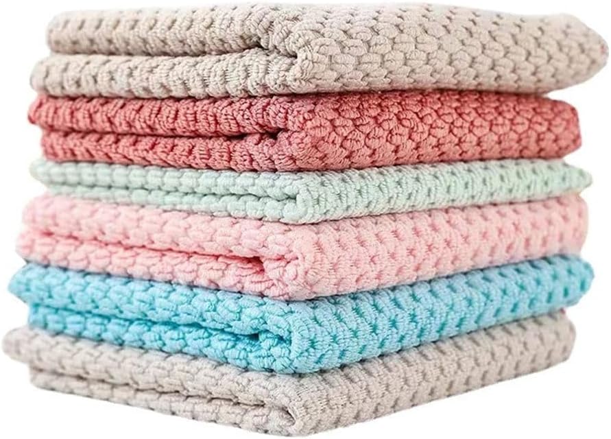 Micro Fiber Cleaning Cloth Rags Water Absorption Non-Stick Oil Washing Kitchen Towel Household Tools Wiping