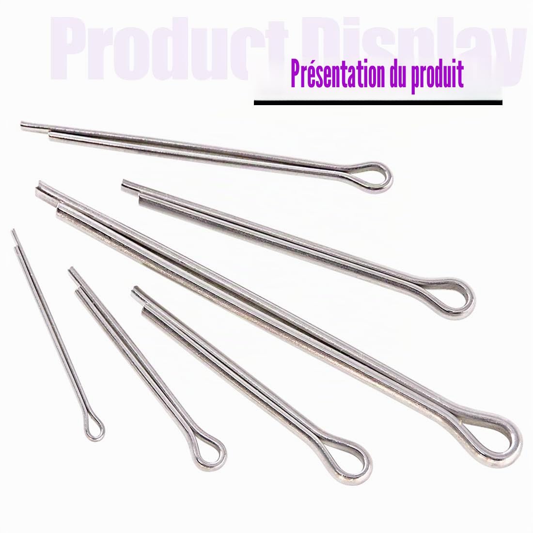 Assortiment de 340 goupilles en acier inoxydable 304 pour réparation de petits moteurs