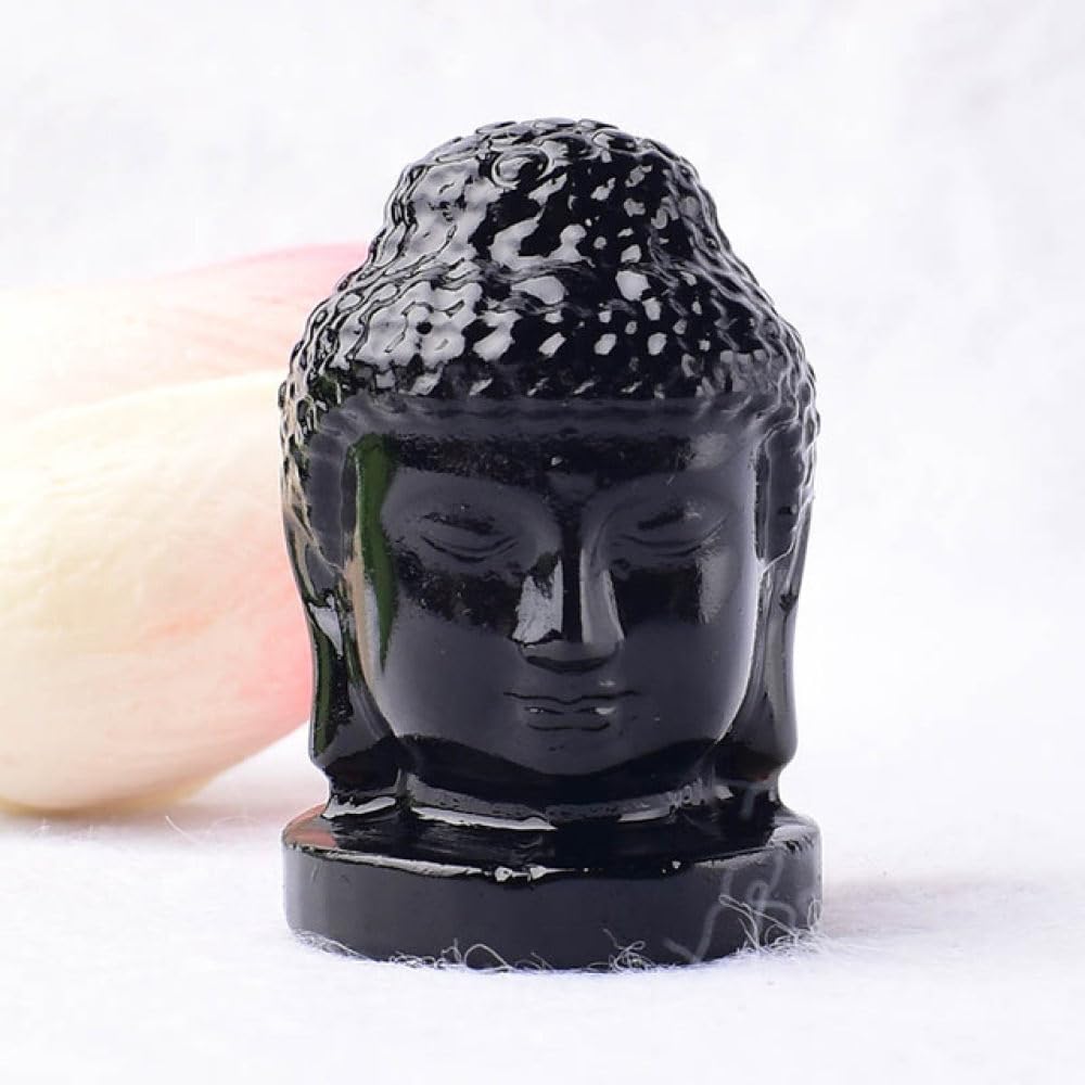 Estatuilla de buda tallada en piedra de cristal LVTFCO de alta calidad para coleccionistas