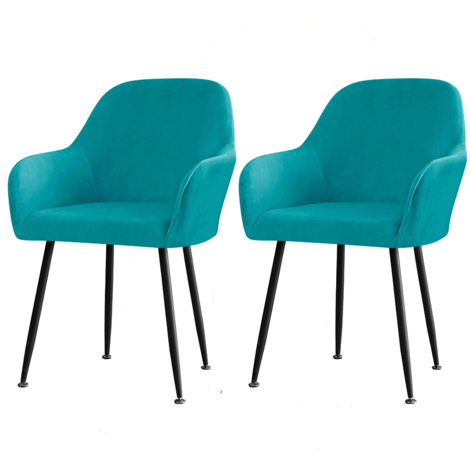 Velvet Curved Back Chair Covers Modern, Soft Removable Curved Back Accent Chair Slipcover Modern Dining Chair Protector For Dining Room-blue-C-Set of 2