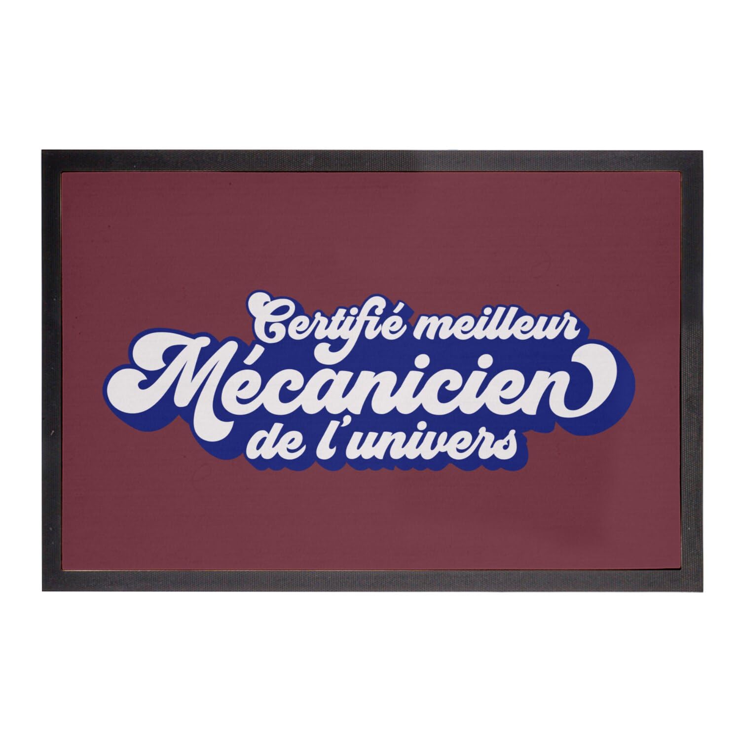 Paillasson voiture moto mécanique grand format 75x50cm rouge