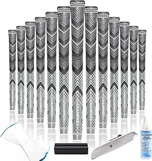 CHAMPKEY Golf Grips 13 Pack | Come with Solvent,15 Tapes,Vise Clamp and Hook Blade | All Weather Control and High Feedback Golf Club Grips