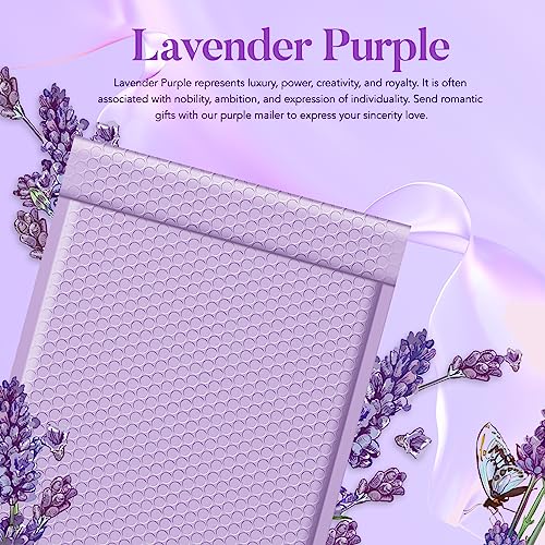 Image of Fuxury Large Bubble Mailers 10.5x16 inch 40 Pack Self Seal Padded Envelopes Waterproof Mailing Envelopes Bubble Padded Mailers for Packaging, Small Business #5 Lavender