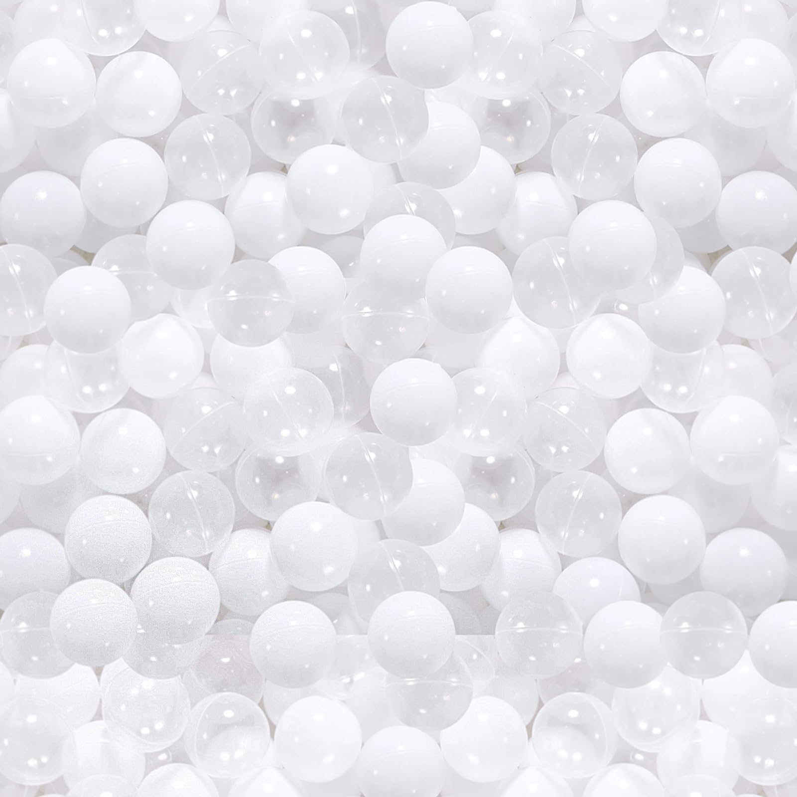 IAGBIBUI Ball Pit Balls for Toddlers 100 pcs, BPA Free Plastic Pool Ball for Kids Children, 2.16“ Crush Proof Ocean Balls Fun Toys Gift for Ball Pit, Kids Play Tent, Bounce House, White