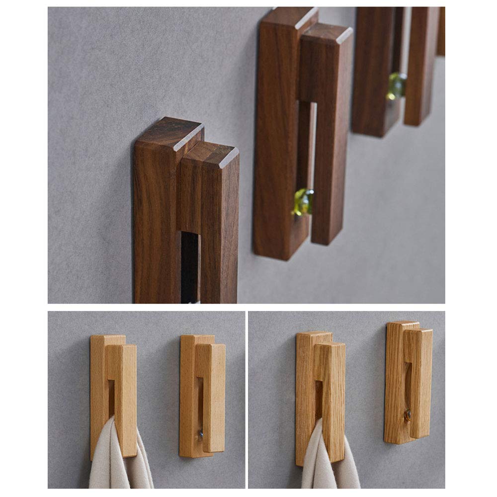 LANMOU Porta Asciugamani Bagno Legno Vintage, 60cm Portasciugamani da Parete Adesivo con Ganci Impermeabile Porta Salviette Pieghevole per Casa Hotel Doccia