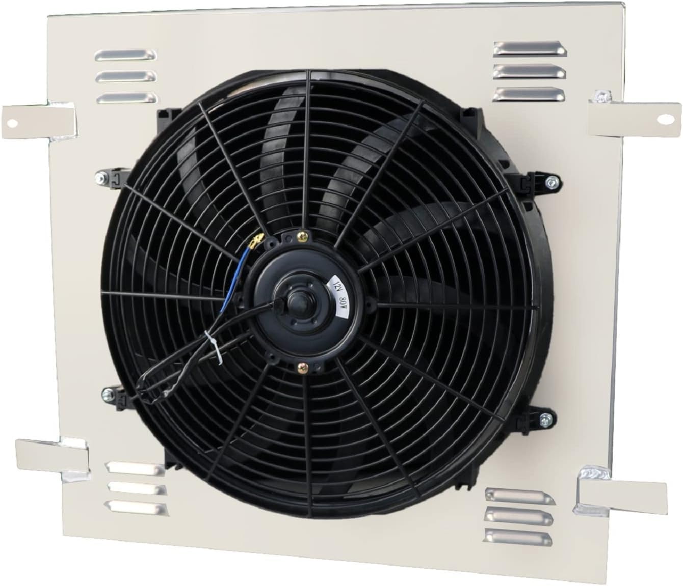 Radiator Shroud Fan for Jeep JK 2007-2017 Wrangler 2018 Wrangler JK 2018 07 08 09 10 11 12 13 14 15 16 17 Aluminum Shroud+16" Fan