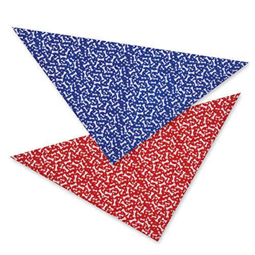 Aria Cotton/Polyester Blue Ribbon Bone Dog Bandanas, 22-Inch, Red #TOP4