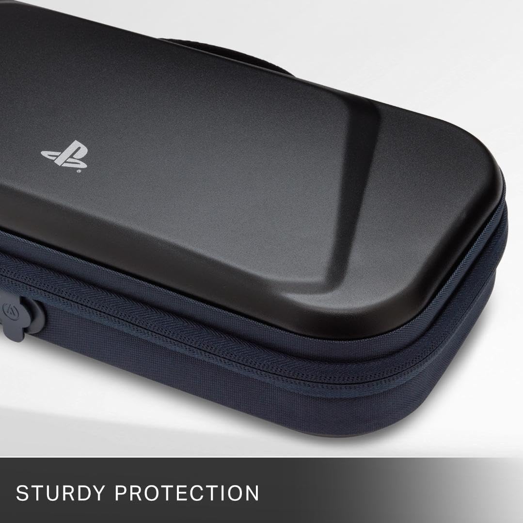 PowerA Boîtier de Protection pour PlayStation Portal - Noir, sous Licence Officielle, Rangement Durable, Passage de câble de Chargement, Protection d'écran, étui pour Lecture à Distance