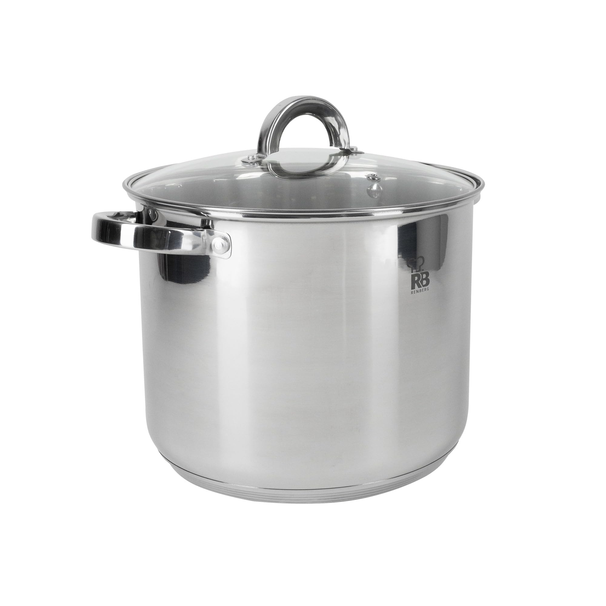Renberg BATERÍA 8PCS, Acero Inoxidable, Silver, 4 L
