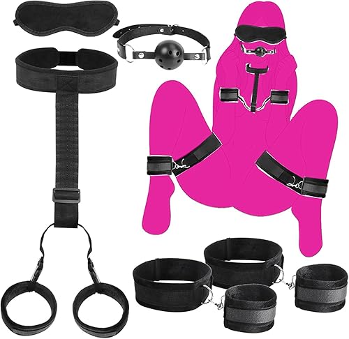 Cinturón de sujeción para cama de tamaño Queen, cinturones para muñecas y tobillos, kit de restricciones de bondage sexual, correas de juguetes,
